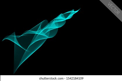 soft blue smoke background in black colour vector