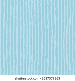 Soft blue striped seamless pattern with hand drawn pencil textured lines. Fun background with sketchy scribble stripes in light blue colors. Bright abstract vector seamless wallpaper.