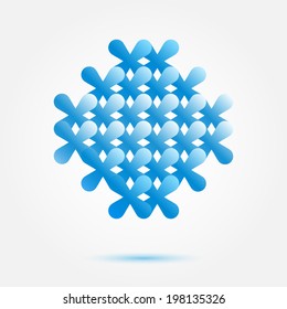 Soft blue vector business symbol - perfect for consulting, programming, health care