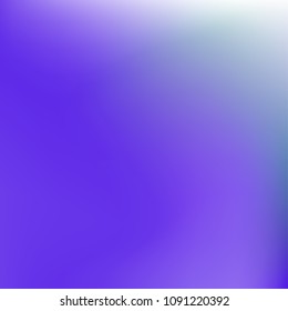 Soft blue violet gradient. Blurred abstract background. Multicolor blurry blend. Holographic illustration. Smooth blue texture. Beautiful natural light. Blue, green and magenta soft colored vector.