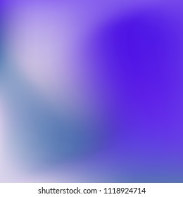 Soft blue violet gradient. Blurred abstract background. Multicolor blurry blend. Holographic illustration. Smooth blue texture. Beautiful natural light. Blue, green and magenta soft colored vector.
