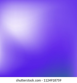 Soft blue violet gradient. Blurred abstract background. Multicolor blurry blend. Holographic illustration. Smooth blue texture. Beautiful natural light. Blue, green and magenta soft colored vector.