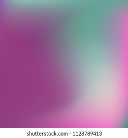 Soft blue violet gradient. Blurred abstract background. Multicolor blurry blend. Holographic illustration. Smooth blue texture. Beautiful natural light. Blue, green and magenta soft colored vector.