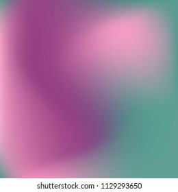 Soft blue violet gradient. Blurred abstract background. Multicolor blurry blend. Holographic illustration. Smooth blue texture. Beautiful natural light. Blue, green and magenta soft colored vector.