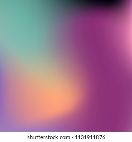 Soft blue violet gradient. Blurred abstract background. Multicolor blurry blend. Holographic illustration. Smooth blue texture. Beautiful natural light. Blue, green and magenta soft colored vector.