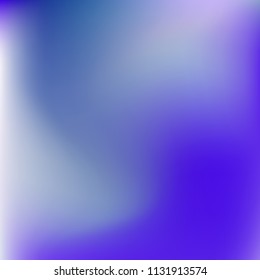 Soft blue violet gradient. Blurred abstract background. Multicolor blurry blend. Holographic illustration. Smooth blue texture. Beautiful natural light. Blue, green and magenta soft colored vector.
