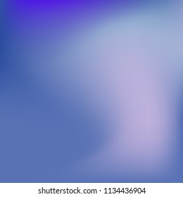 Soft blue violet gradient. Blurred abstract background. Multicolor blurry blend. Holographic illustration. Smooth blue texture. Beautiful natural light. Blue, green and magenta soft colored vector.