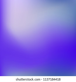 Soft blue violet gradient. Blurred abstract background. Multicolor blurry blend. Holographic illustration. Smooth blue texture. Beautiful natural light. Blue, green and magenta soft colored vector.