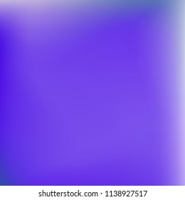 Soft blue violet gradient. Blurred abstract background. Multicolor blurry blend. Holographic illustration. Smooth blue texture. Beautiful natural light. Blue, green and magenta soft colored vector.