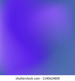 Soft blue violet gradient. Blurred abstract background. Multicolor blurry blend. Holographic illustration. Smooth blue texture. Beautiful natural light. Blue, green and magenta soft colored vector.