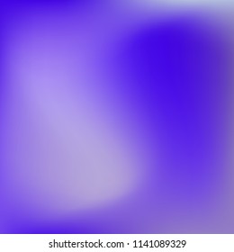 Soft blue violet gradient. Blurred abstract background. Multicolor blurry blend. Holographic illustration. Smooth blue texture. Beautiful natural light. Blue, green and magenta soft colored vector.