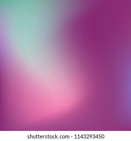Soft blue violet gradient. Blurred abstract background. Multicolor blurry blend. Holographic illustration. Smooth blue texture. Beautiful natural light. Blue, green and magenta soft colored vector.