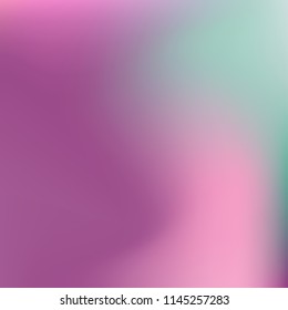 Soft blue violet gradient. Blurred abstract background. Multicolor blurry blend. Holographic illustration. Smooth blue texture. Beautiful natural light. Blue, green and magenta soft colored vector.