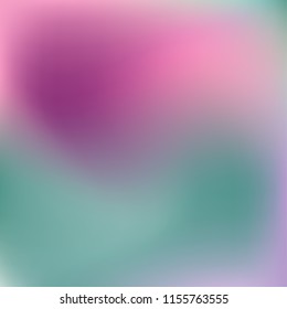Soft blue violet gradient. Blurred abstract background. Multicolor blurry blend. Holographic illustration. Smooth blue texture. Beautiful natural light. Blue, green and magenta soft colored vector.