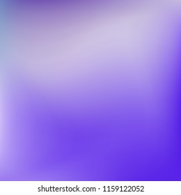 Soft blue violet gradient. Blurred abstract background. Multicolor blurry blend. Holographic illustration. Smooth blue texture. Beautiful natural light. Blue, green and magenta soft colored vector.