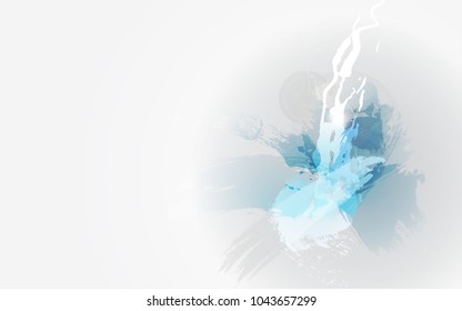 Soft blue watercolor background, vector illustration