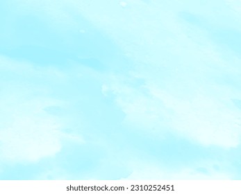 Soft blue watercolor brush stroke design texture decorative background vector