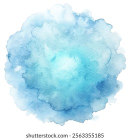 Soft blue watercolor splash creating a serene and calming atmosphere.