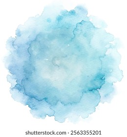 Soft blue watercolor splash creating a serene and calming atmosphere.