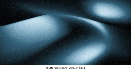 Soft blue wave shapes flow across a grainy textured background, creating a calm, futuristic and atmospheric abstract scene ideal for digital design, wallpapers, presentations and creative projects.