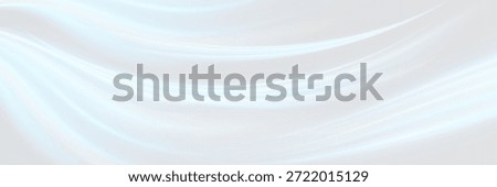 Soft blue waves on white background. Air flow. Textile, silk, satin background. Fresh smell.