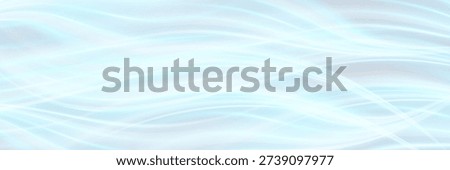 Soft blue waves on white background. Fresh smell. Air flow. Textile, silk, satin background.
