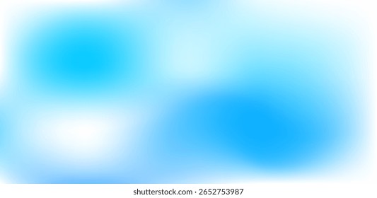 Gradiente suave de borrão azul e branco com transições suaves — perfeito para planos de fundo vetoriais calmos, sonhadores e abstratos mínimos.