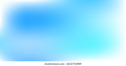 Gradiente suave de borrão azul e branco com transições suaves — perfeito para planos de fundo vetoriais calmos, sonhadores e abstratos mínimos.