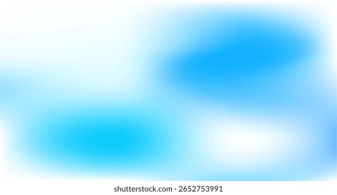 Gradiente suave de borrão azul e branco com transições suaves — perfeito para planos de fundo vetoriais calmos, sonhadores e abstratos mínimos.