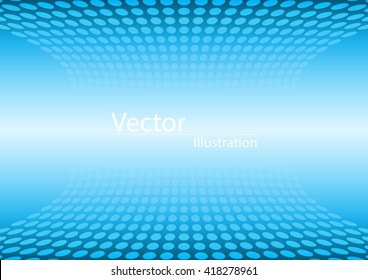 Soft blue and white dots background in abstract style