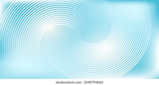 Fundo abstrato moderno azul suave branco com ornamento de círculo. Forma de elemento de linha circular. Textura de linha redonda.