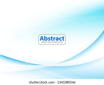 Soft blue and white wave background Modern design