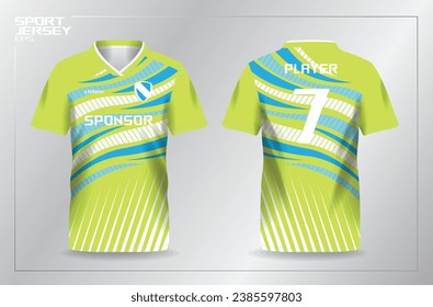 soft blue and yellow sport jersey for football and soccer shirt template