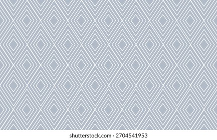 Suave azul-gris patrón de diamante geométrico minimalista rombo contorno de fondo sin costuras