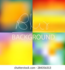 soft blurred abstract background set collection in subtle flower garden colors,vector illustration,instagram style