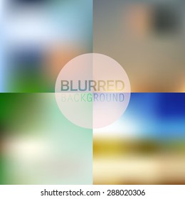 soft blurred abstract background set collection in subtle sunset sky colors,vector illustration,instagram style