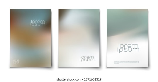 Soft blurred asbtract vector background. a4 cover set. Annual report, book, leaflet mockup template