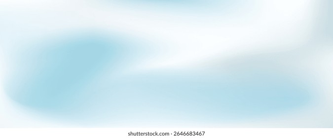 Plano de fundo macio e borrado com textura suave. O fundo apresenta cores azul claro e branco, criando um fundo sereno e arejado. Plano de fundo do vetor de gradiente de desfoque abstrato mínimo 