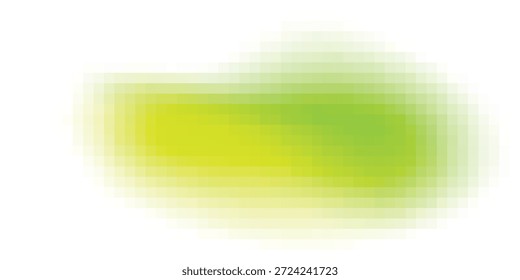 Um gradiente suave e borrado de verde e amarelo forma uma forma abstrata, sugerindo um traçado de pincel ou efeito de aquarela.