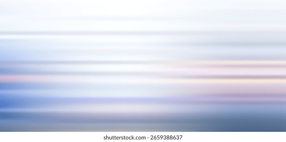 Soft, blurred horizontal bands in ethereal blues and gentle purples create an atmospheric gradient, blending colors for a tranquil, dreamlike, and calming abstract effect