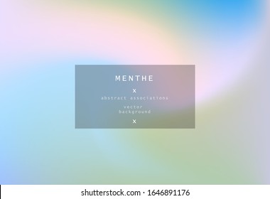 Soft blurred pastel background. Digital abstraction with associative palette, aqua menthe and neo mint trendy colors.