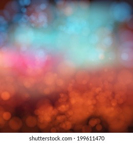 Soft blurry background with bokeh effect. Vector illustration. 
