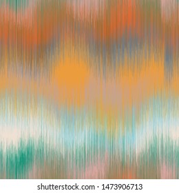 Soft blurry ikat gradient ombre seamless repeat vector pattern in natural terra cotta desert colors.  Abstract landscape, ancient weaving.  Great for home decor, fashion, stationary.  Generative art.