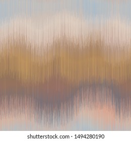 Soft blurry ikat gradient ombre seamless repeat vector pattern in natural terra cotta desert colors.  Abstract landscape, ancient weaving.  Great for home decor, fashion, stationary.  Generative art.