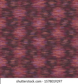 Soft Blurry Ikat Gradient Ombre Texture. Seamless Repeat Pattern. Abstract Space Dyed Blotched Dotty Melange Effect. Multicolored 70s Style. Heathered I Spiced Ikat Textile Line Cloth.  Vector EPS 10