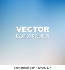 Soft blurry light blue abstract background vector image