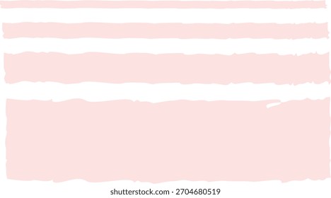 Fondo rosa rubor suave con rayas de papel rasgadas dibujadas a mano: delicada textura Horizontal de rasgado para invitaciones de Boda, tarjetas de felicitación, redes sociales y marca femenina.