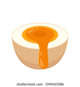 Soft Boiled Egg. Boiled Egg on white background.