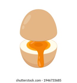 Soft Boiled Egg. Boiled Egg on white background.