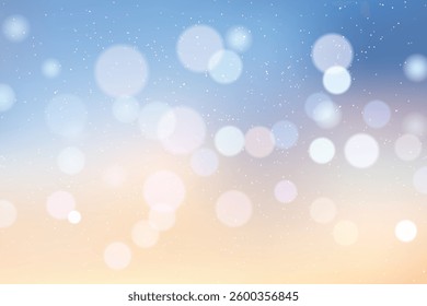 Soft bokeh background with warm pastel colors and glowing light effects. Perfect for dreamy, elegant, and festive designs.